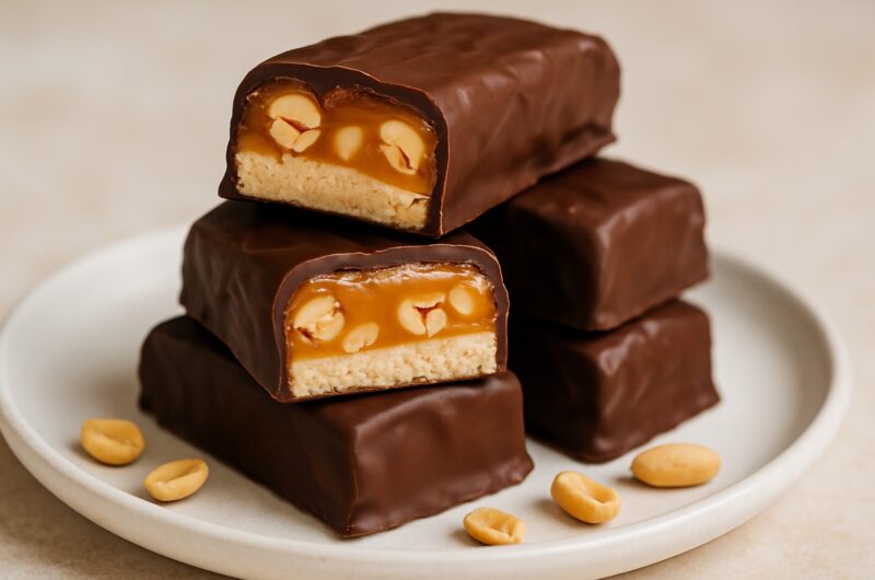 Healthy Homemade Snickers Bars (Gluten-Free, Dairy-Free)