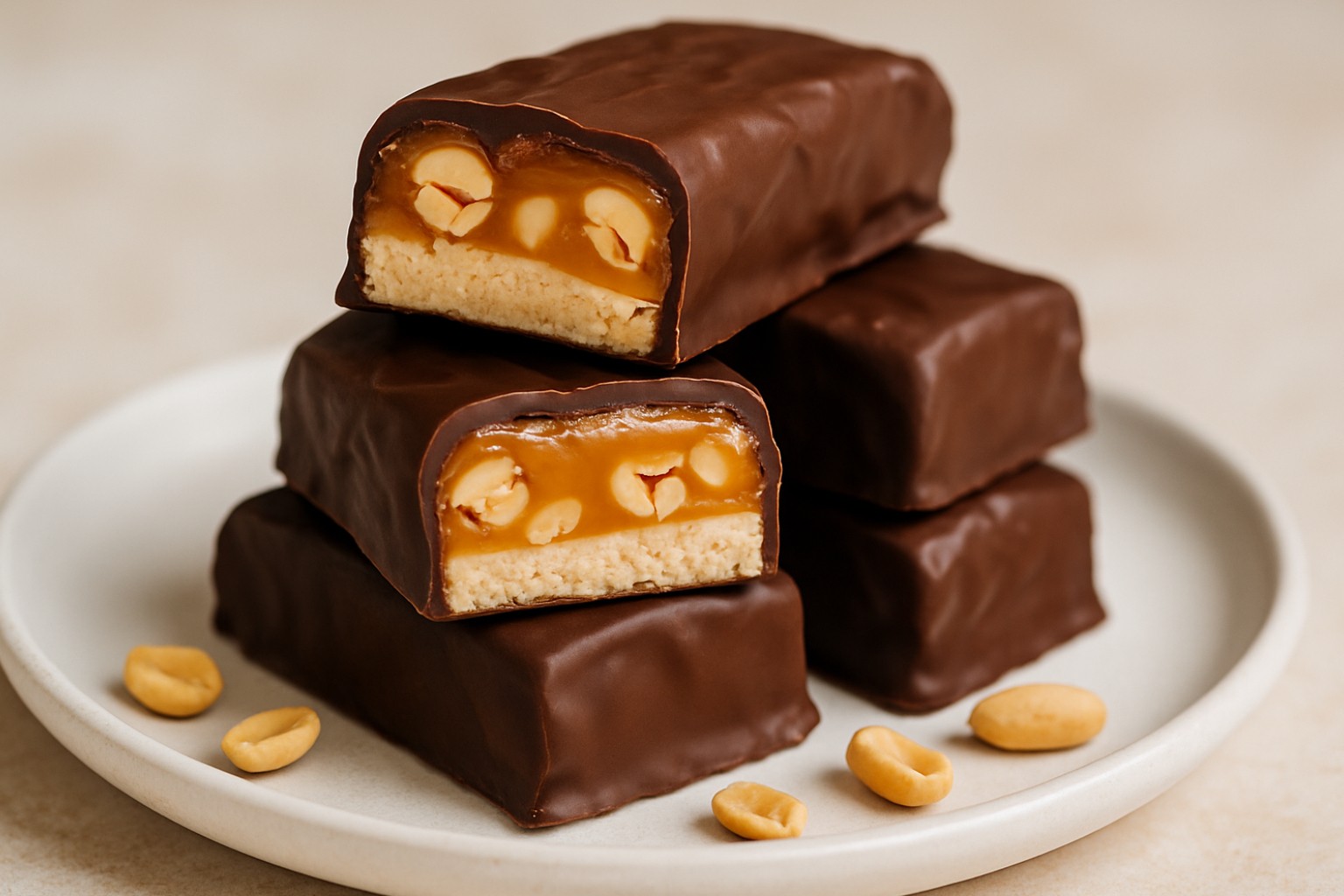 Healthy Homemade Snickers Bars (Gluten-Free, Dairy-Free)