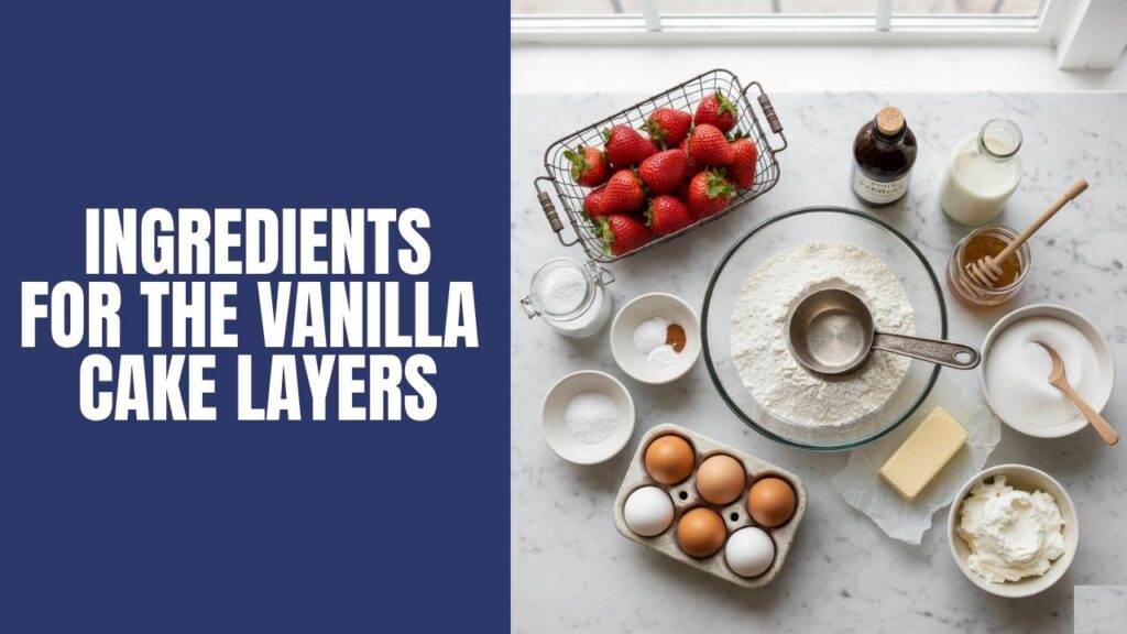 ingredients for the vanilla cake layers